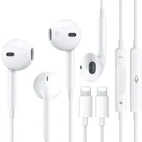 2PC In Ear Kopfhörer für iPhone [MFI-Zertifiziert] Kopfhörer mit Kabel, Ohrhörer mit Mikrofon und Lautstärkeregler, K-opfhörer Anschluss Kompatibel mit iPhone 14 Pro Max Plus/13/12/SE/11/XS Max/XS/8/7
