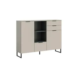Möbel Kraft Highboard ¦ creme ¦ Maße (cm): B: 150 H: 112