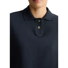 Marc O'Polo Marc OߴPolo DENIM aus Organic Cotton", Damen, Kurzarm-Poloshirt Baumwolle, Wide Fit, blau depths, XS - XS