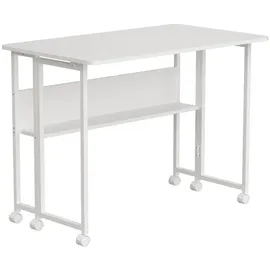 Maclean Brackets Maclean Klapptisch weiß fahrbar Platte 100x58cm max. 50kg MC-126 W - Weiß