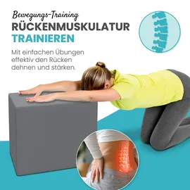 eloneo Stufenlagerungswürfel, Stufenbett, 40x50x50cm, Grau