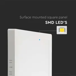 V-Tac LED-Aufbaupanel 6 Leuchtmittel quadratisch gold