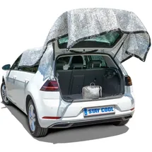 Walser Premium Schattennetz Auto Hund Stay Cool, Auto-Sonnenschutz 4x6m Sonnenschutzfolie Auto mit UV-Schutz, Hitzeschutz Auto, Auto Sonnenschutz Camping Sonnensegel mit Ösen