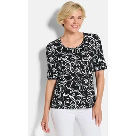 GOLDNER Cityshirt floral Schwarz 22