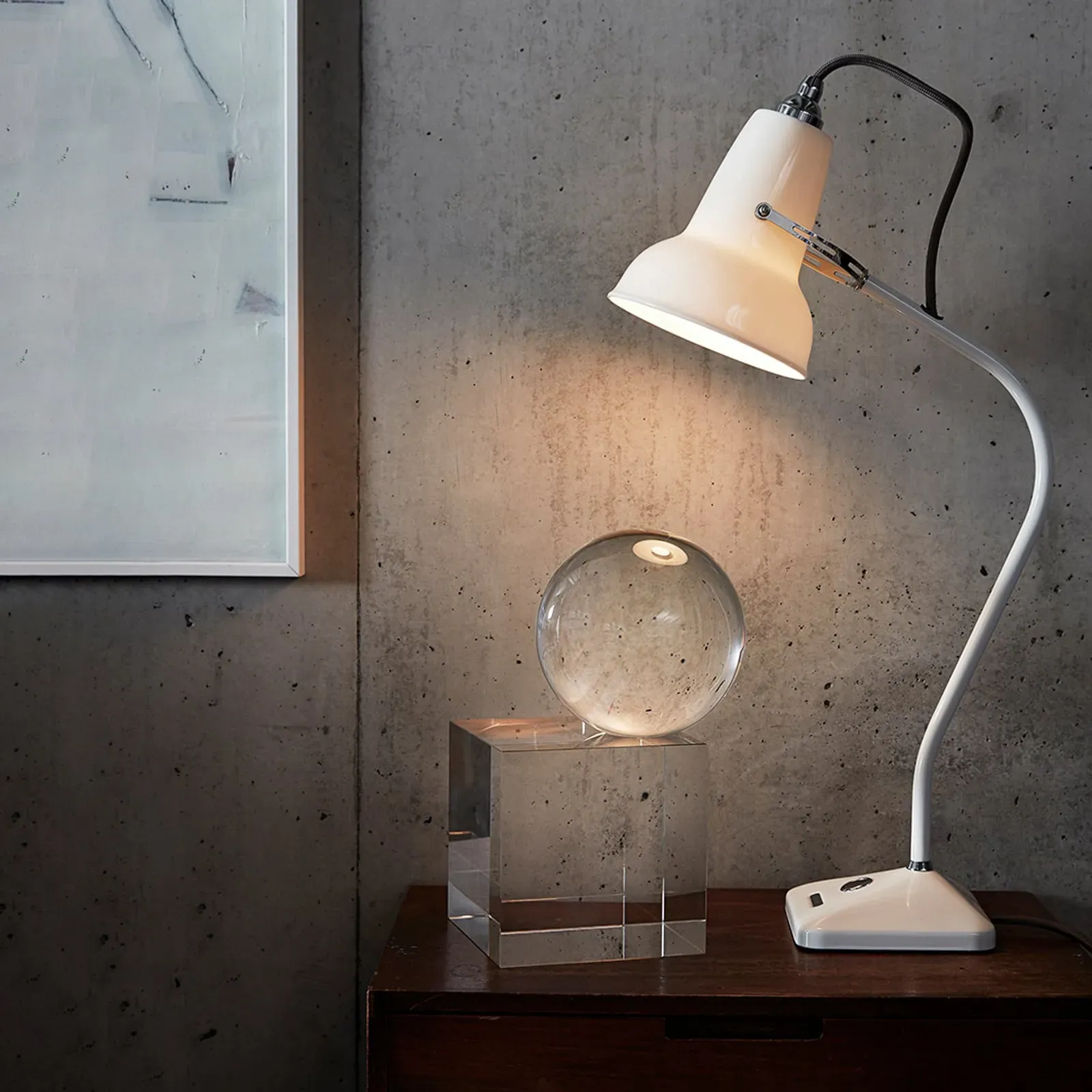 Tischleuchte Anglepoise, Original 1227 Mini Ceramic, Weiß, für Arbeitszimmer / Büro, Keramik, Design - 50