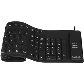 Logilink Flex Tastatur DE schwarz (ID0019A)