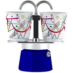 Bialetti Kandinsky Serie Mokkakanne - mit zwei Tassen