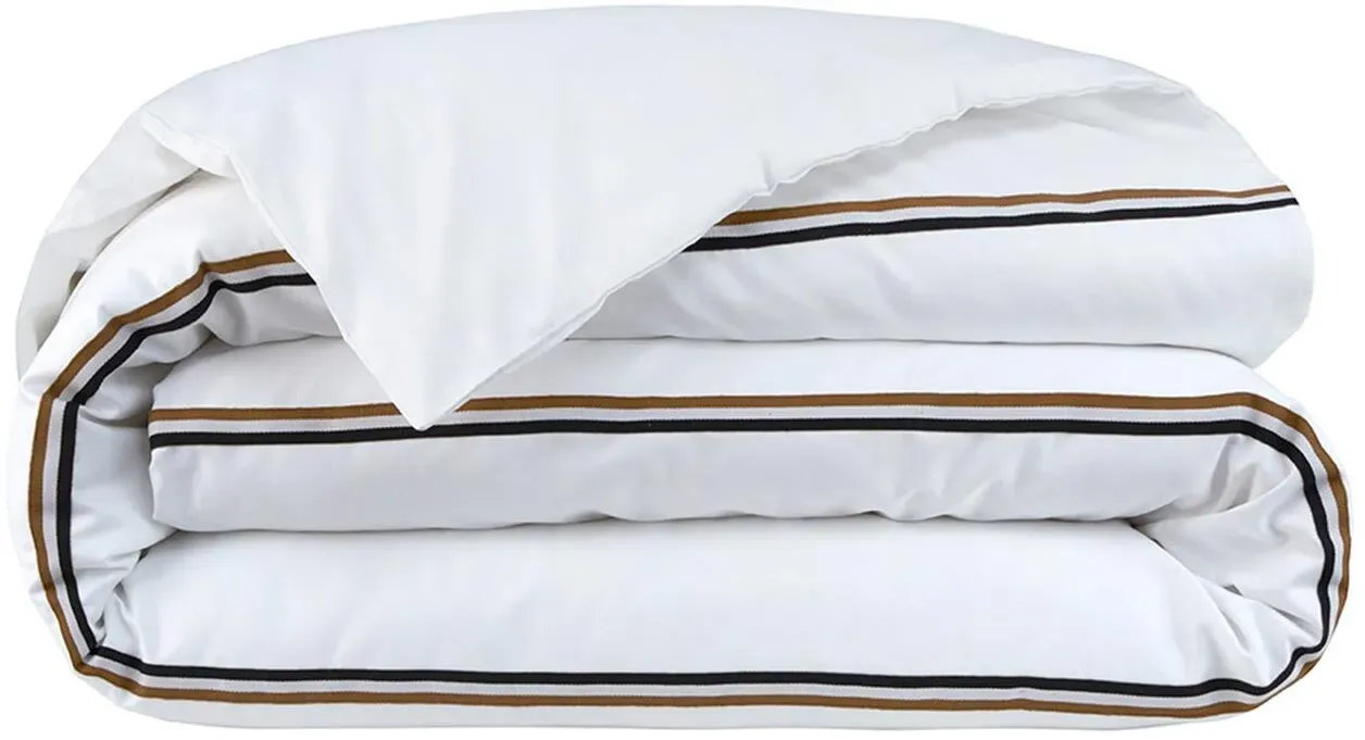 Hugo Boss Home Satin Bettwäsche Linea 135x200 cm + 40x80 cm | white - weiß