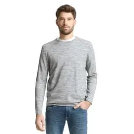 Tom Tailor Regular Fit Strickpullover aus Baumwoll-Mix Modell Space dye', Mittelgrau Melange, M