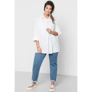 sheego Klassische Bluse Tunika weiß 50
