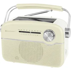 Soundmaster TR480 tragbares Radio mit Solar und Lithium Akku Retro Nostalgie Kopfhöreranschluss