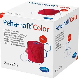 Hartmann Peha-haft Color Fixierbinde latexfrei 8cmx20m rot