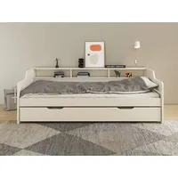 Home Affaire Daybett »"REETE1", Stauraum, Funktionsbett, Kinderbett, inklusive Schubkasten«, (90x200cm, 2 Schlafplätze), mit Regalen, FSC® zertifiziertes Massivholz (Kiefer), Landhausstil