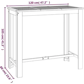 vidaXL Gartenbar-Set 7-tlg. Braun