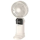 Xlayer Handventilator 17,3 cm Klappventilator Beige
