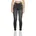 Ladies Skinny High Waist Open Hem Jeans Schwarz