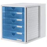 HAN Schubladenbox blau-transparent 1450-64, DIN A4 mit 5