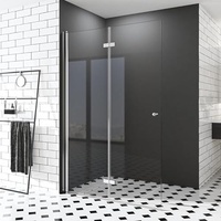 Walk in Duschwand, 80x185 cm Falttür Begehbare Dusche Duschkabine Duschtrennwand ESG Sicherheitsglas Beschichtung
