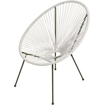 Lomadox Relaxsessel Sessel Gartensessel Balkonsessel 2er Set in weiß