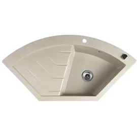 Sapho Eckspüle beige mit Abtropffläche 1140 x 575 mm