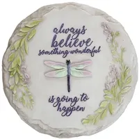 Spoontiques – Gartendekoration – Always Believe Trittstein – Dekorativer Stein für den Garten