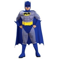 Rubie ́s Kostüm Batman Deluxe, Original lizenziertes Kostüm aus den DC Comics 'Batman: The Brave and blau 128