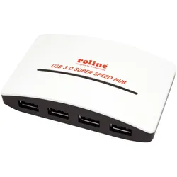 ROLINE USB 3.0 Hub "Black and White" - Hub - 4 x SuperSpeed USB 3.0