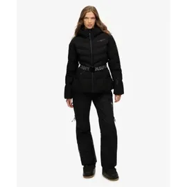 Superdry Luxe Belted Padded Damen. Kapuzenjacke schwarz (L),