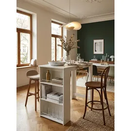 KADIMA DESIGN Küchentresen Gander 120 x 60 x 107,5 cm Weiß
