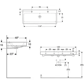 Geberit iCon Waschtisch 120 x 48,5 cm (124020000)