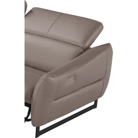 Egoitaliano "Dafne, elegantes Designsofa mit hohem Sitzkomfort", mit und ohne elektrischer Relaxfunktion, Kopfteile manuell verstellbar grün