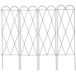 Relaxdays Rankgitter Metall, 3er Set, zum Stecken, 127 cm hoch, Rankhilfe für Kletterpflanzen, Spalier Garten, rotbraun