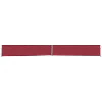 vidaXL Seitenmarkise 140 x 1200 cm Rot Polyester