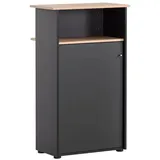 MÖBELPARTNER Empfangstheke gerade, artisan-eiche, schwarz 65,8 x 44,0 x 110,5 cm