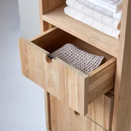 Tikamoon Jonàk Hochschrank 180 cm Braun Massivholz