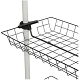 SoBuy Aufbewahrungskörbe für Kleiderständer Metall Schwarz 2,5x2,5x75,5cm Nordisch