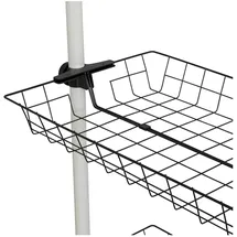SoBuy Aufbewahrungskörbe für Kleiderständer Metall Schwarz 2,5x2,5x75,5cm Nordisch