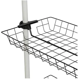 SoBuy Aufbewahrungskörbe für Kleiderständer Metall Schwarz 2,5x2,5x75,5cm Nordisch