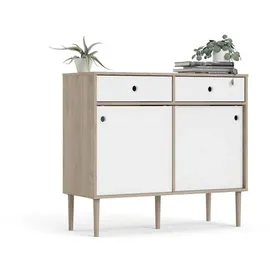 VCM Sideboard Penny 2 Schiebetüren und 2 Schubladen 0 x 0 x 0 Weiß