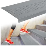 ANRO Stufenmatten Gummi mit Noppen Grau 60x30x4cm