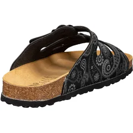 LICO Bioline Lady Power Damen, Hausschuh, schwarz/silber, 40 EU