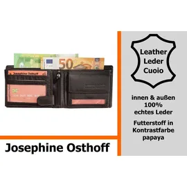 Josephine Osthoff Handtaschen-Manufaktur Josephine Osthoff Geldbörse Herren Portemonnaie schwarz/silber