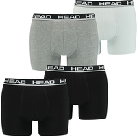 HEAD Herren Boxershort Basic Boxer 4er 6er 8er Multipack in XL Schwarz 005 &  Grau Combo 012