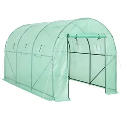 Gardebruk Foliengewächshaus Gewächshaus 6 Fenstern 350x200x200cm