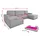 Sofnet Wohnlandschaft Cord U-Form 3-Sitzer Beige