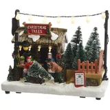 EDM Kaemingk LED Weihnachtsbaumverkauf Szene 10,5 x 14 cm bunt