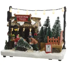 EDM Kaemingk LED Weihnachtsbaumverkauf Szene 10,5 x 14 cm bunt