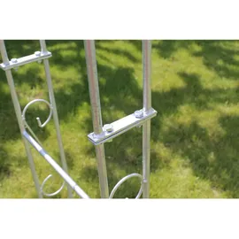 DanDiBo Ambiente Rosenbogen Verzinkt 140 cm Grau/Silber
