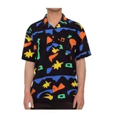 Volcom Arthur Longo Hemd Schwarz/Orange/Hellgrün/Hellblau XL