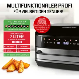 GOURMETmaxx AirGenius Heißluftfritteuse 7 L schwarz